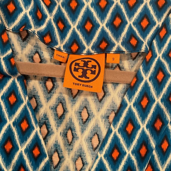 Tory Burch cotton patterned dress with cap sleeves - Picture 4 of 10